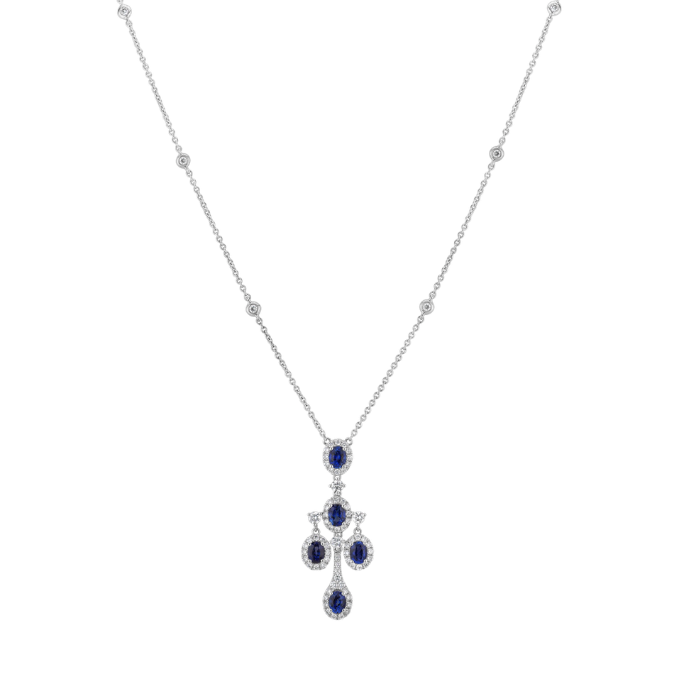 Diamond necklace with Sapphire Blue Secrets