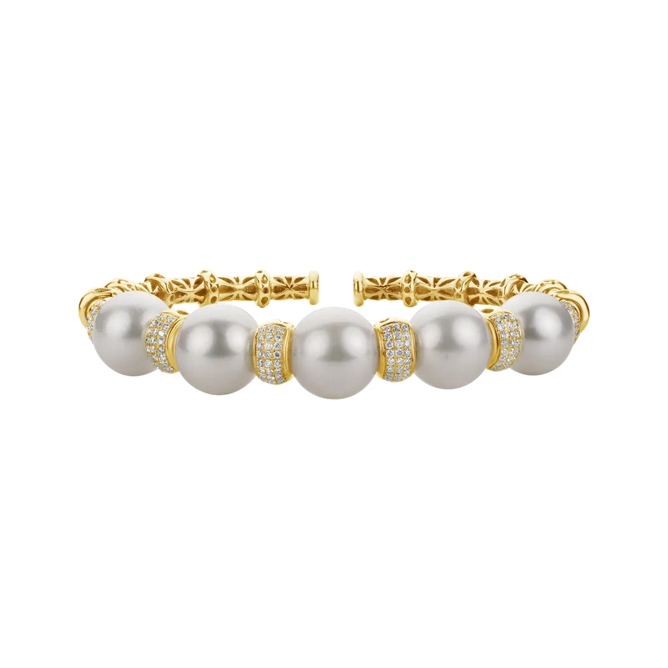 Diamond bracelet with Pearl Queens Pearl