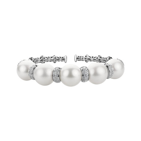 Diamond bracelet with Pearl Virgin Miracle