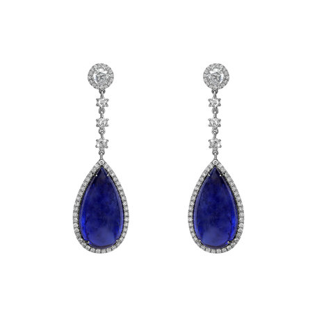 Diamond earrings with Tanzanite Finley