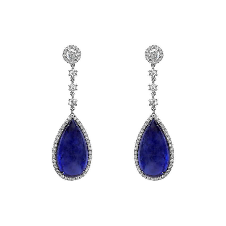 Diamond earrings with Tanzanite Finley