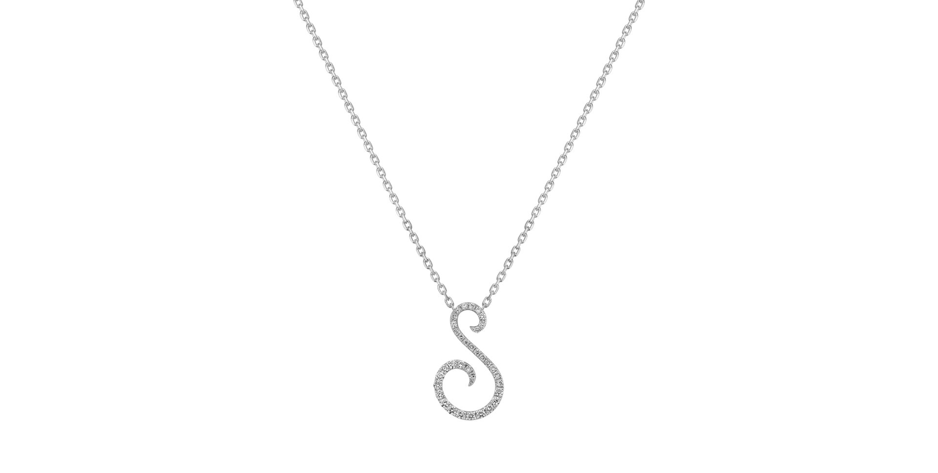 Diamond pendant Letter S