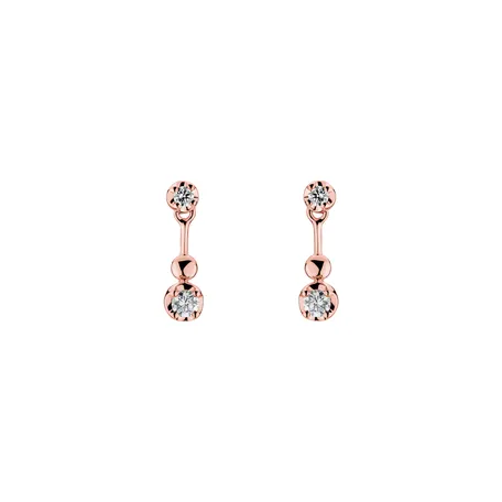 Diamond earrings Rosy Serenade