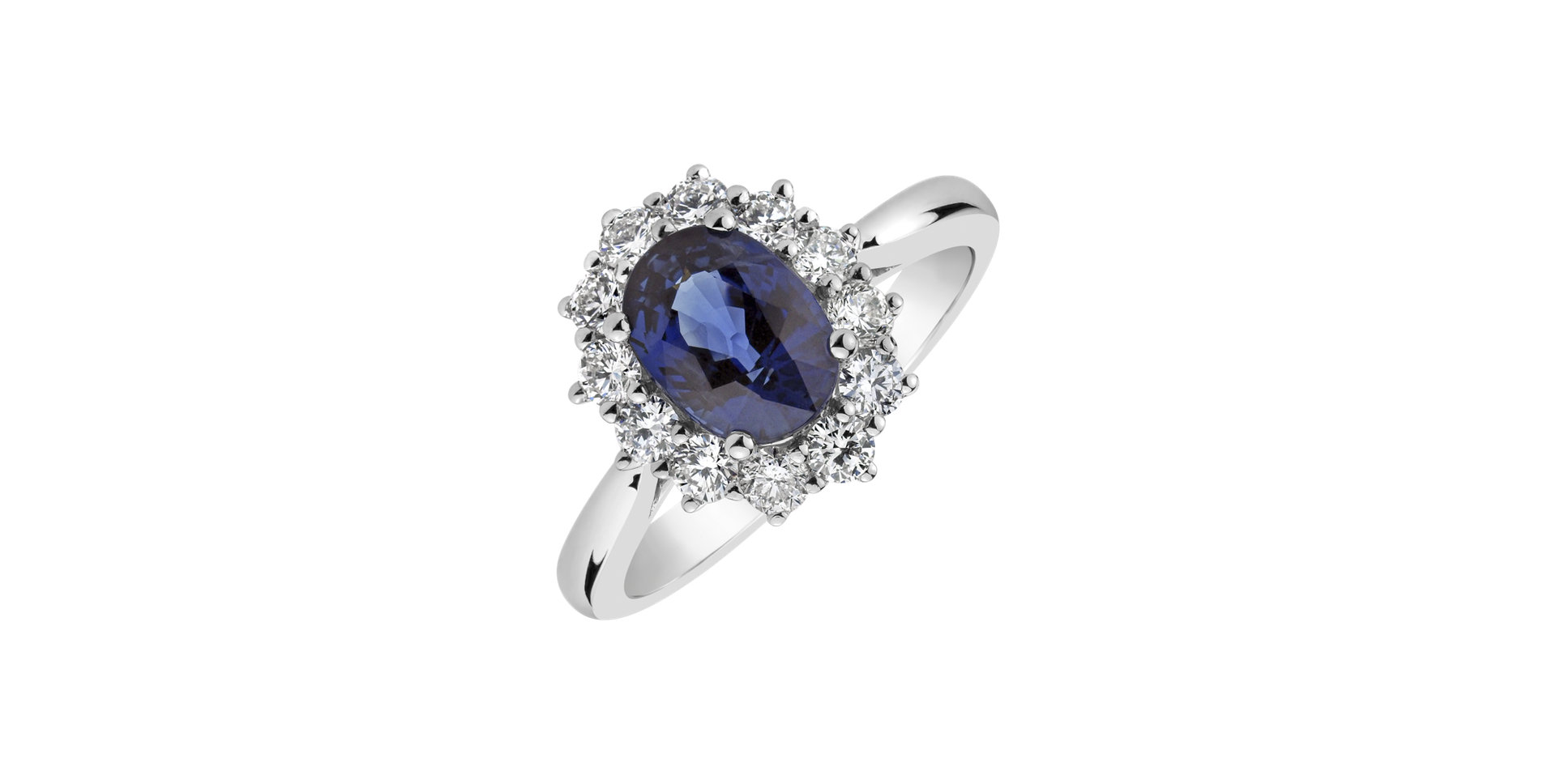 Diamond ring with Sapphire Secret Allegory