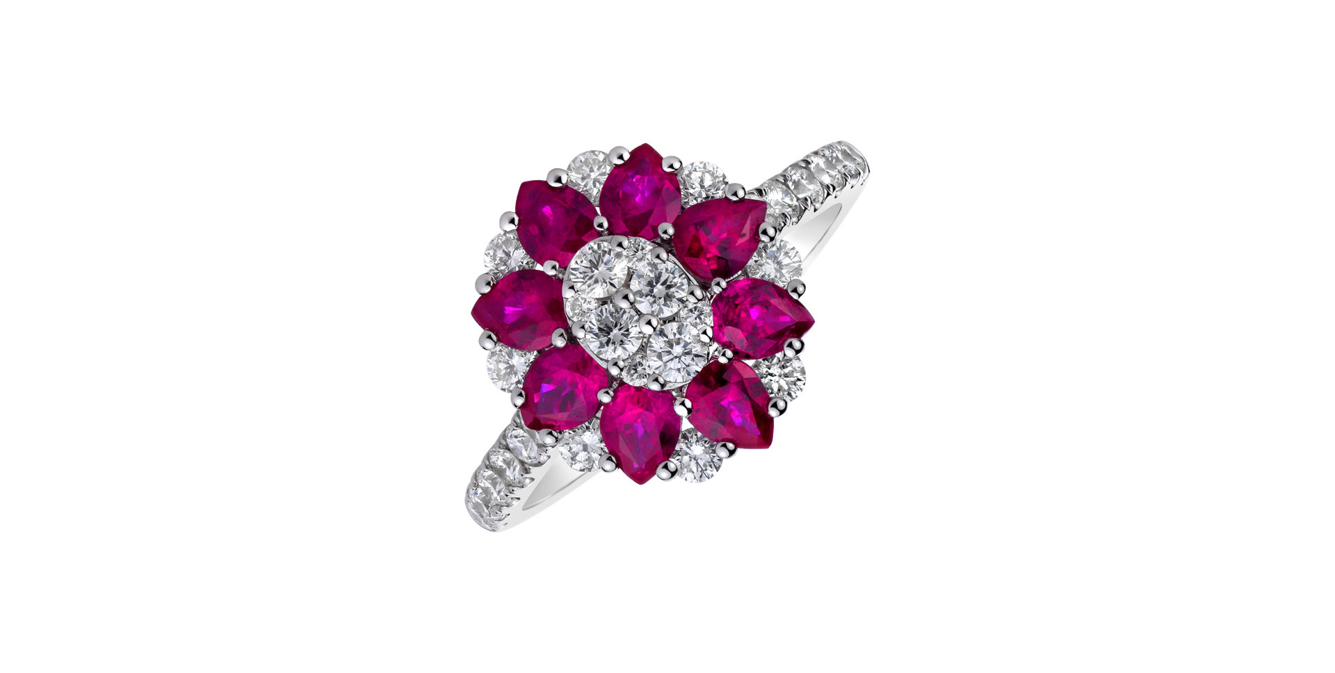 Diamond ring with Ruby Eliana