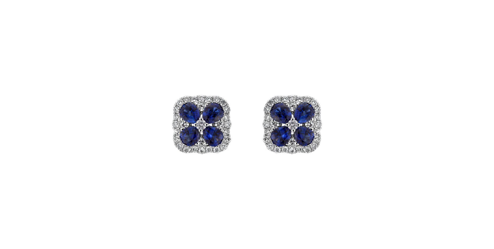 Diamond earrings and Sapphire Sabrinne