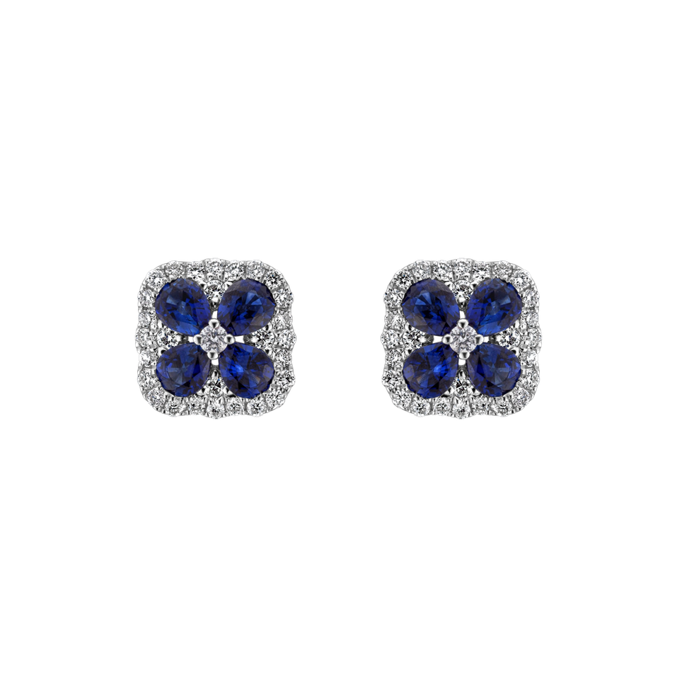 Diamond earrings and Sapphire Sabrinne