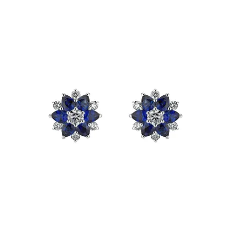 Diamond earrings and Sapphire Sparkle of Hope