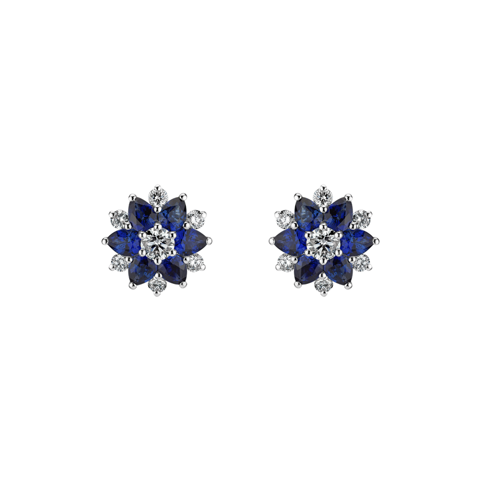 Diamond earrings and Sapphire Sparkle of Hope