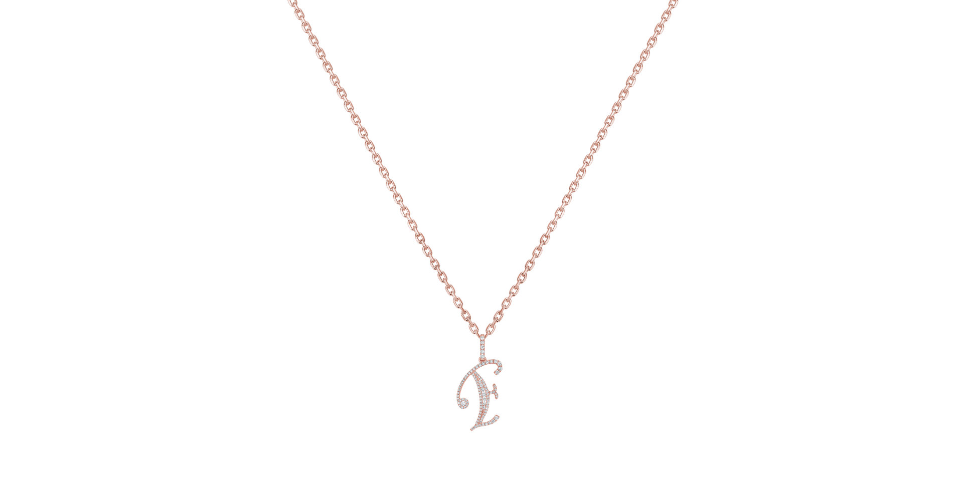 Diamond pendant Passionate Letter