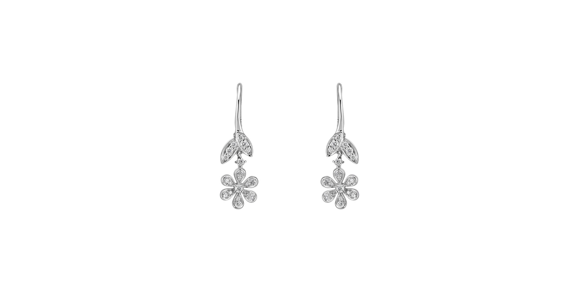Diamond earrings Daisy Flower