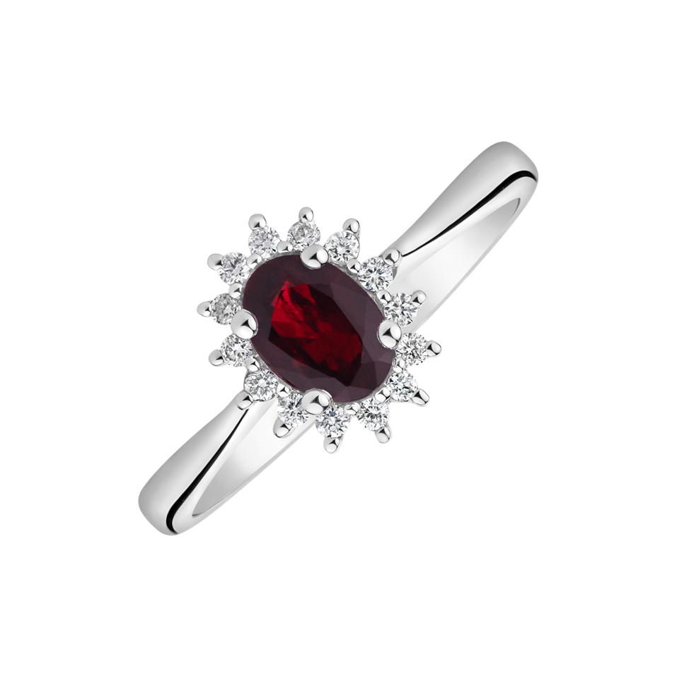 Diamond ring with Ruby Fabulous Lady
