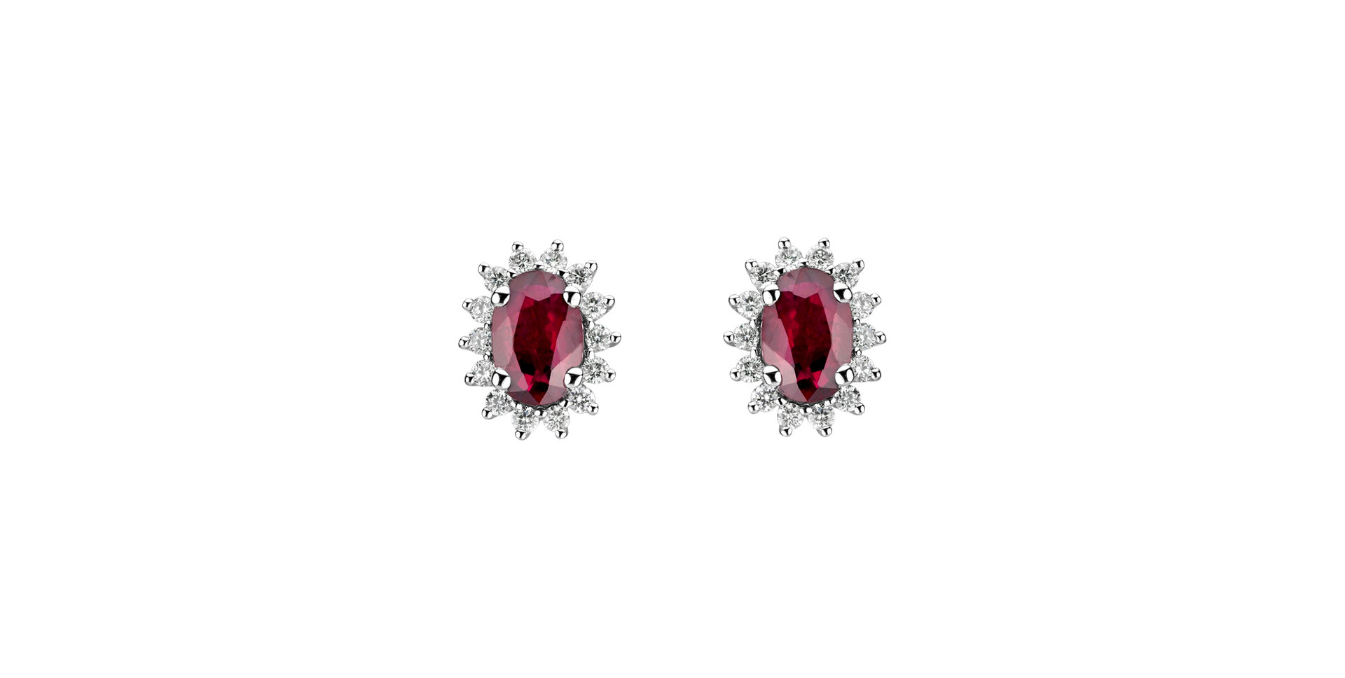 Diamond earrings with Ruby Princess Sparkle
