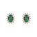 Diamond earrings with Emerald Princess Sparkle2