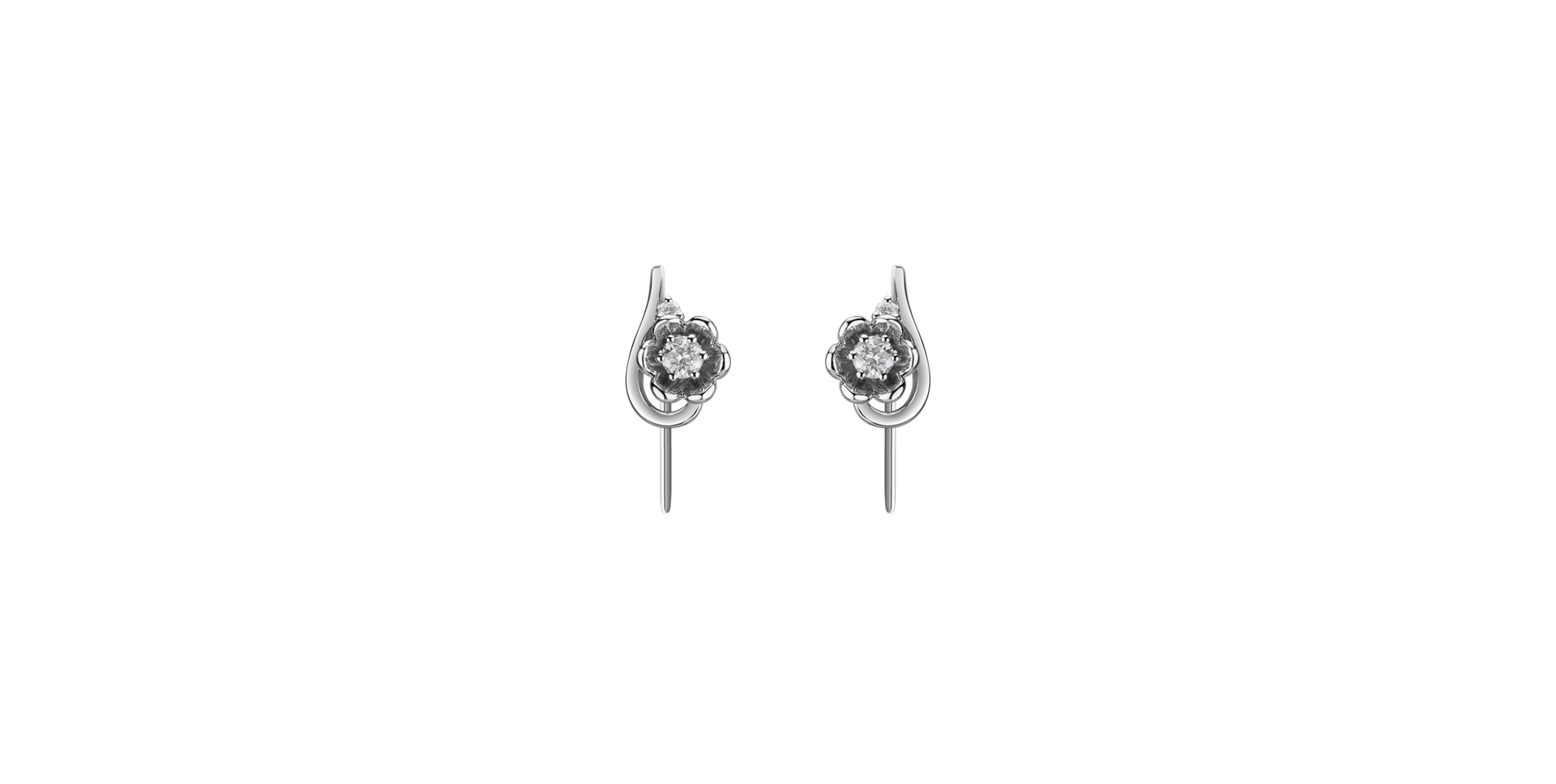 Diamond earrings Flowering Secret