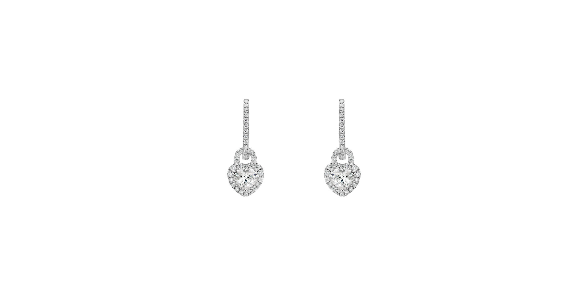Diamond earrings Frozen Hearts