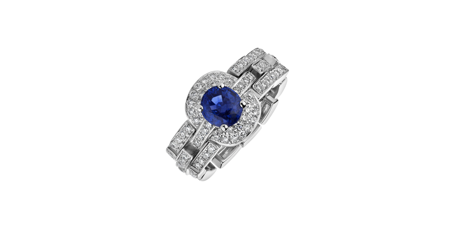 Diamond ring with Sapphire Nichele