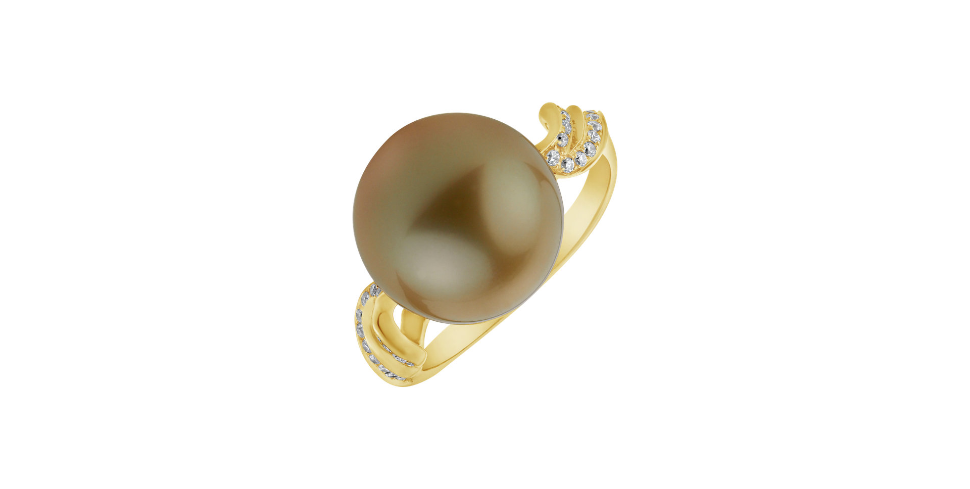 Diamond ring with Pearl Precious Pearl