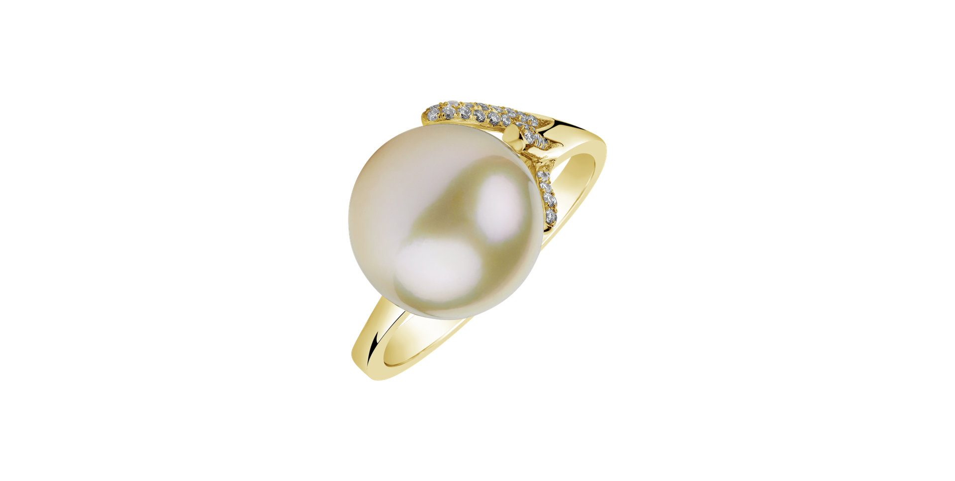Diamond ring with Pearl Ameswell