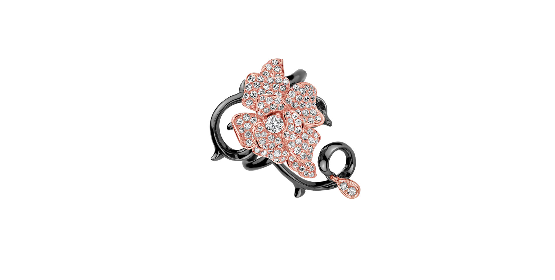 Diamond ring Glossy Black