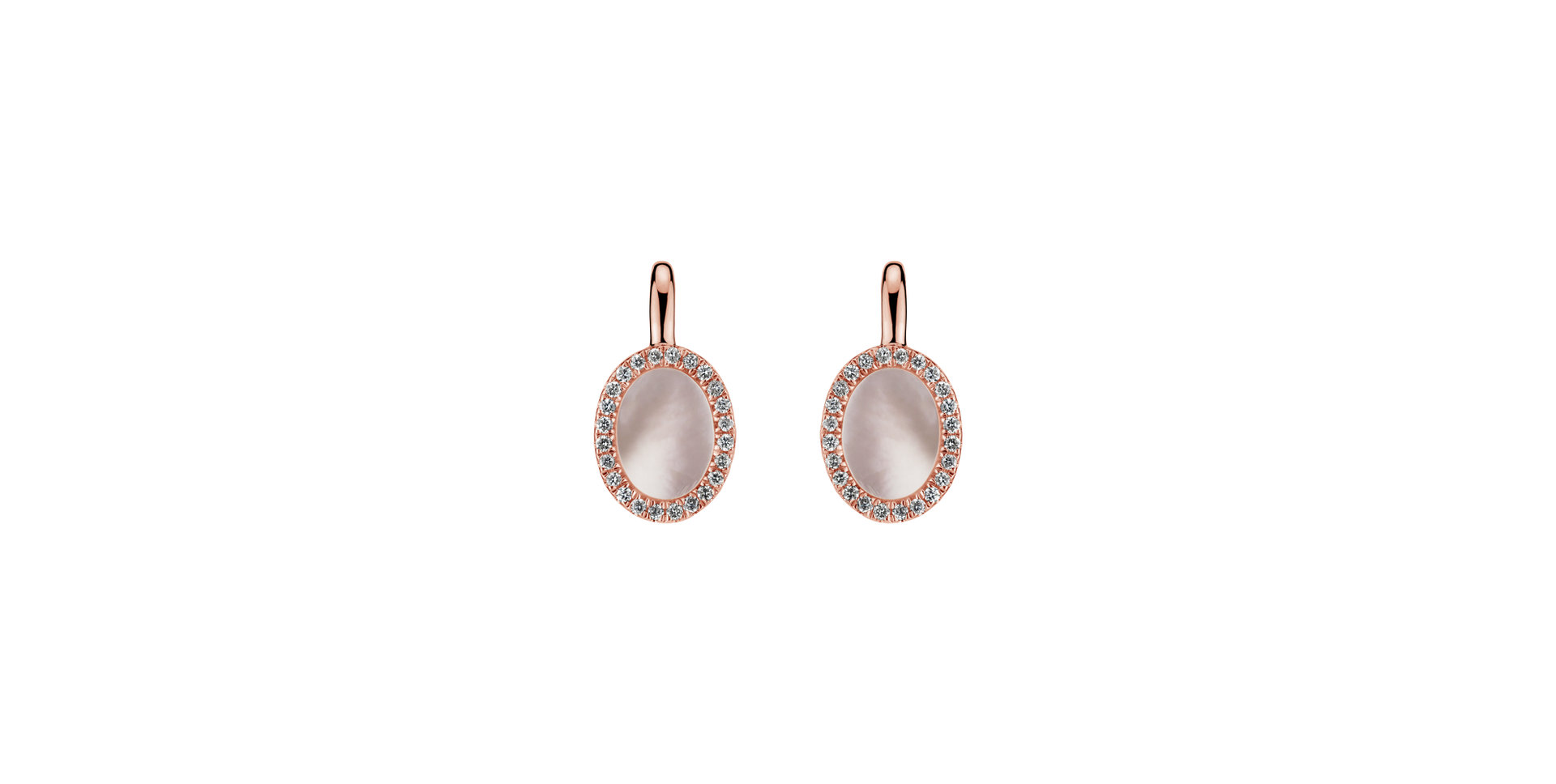 Diamond earrings and Mother of Pearl Cato