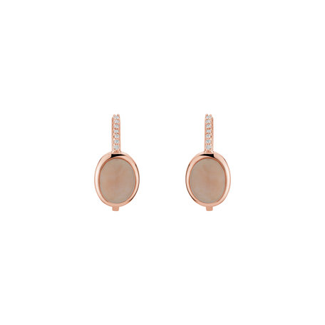 Diamond earrings with Opal Azami