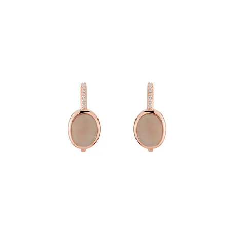 Diamond earrings with Opal Azami