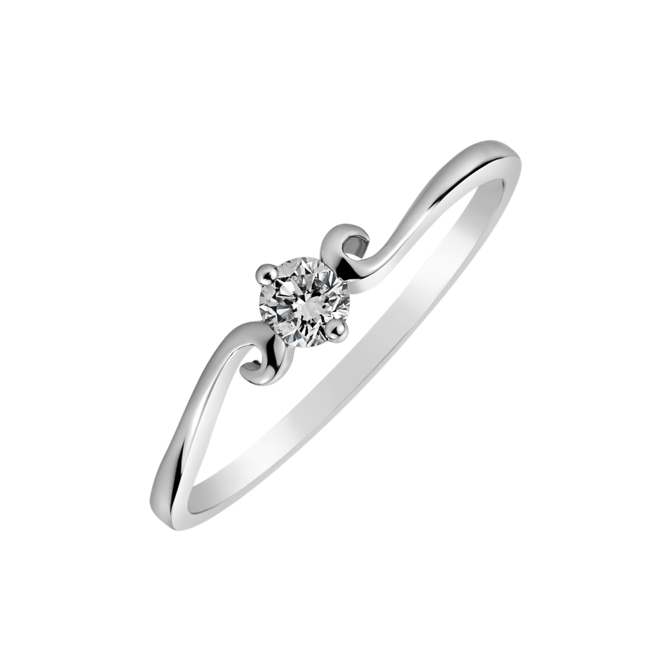 Diamond ring Eternity Wave