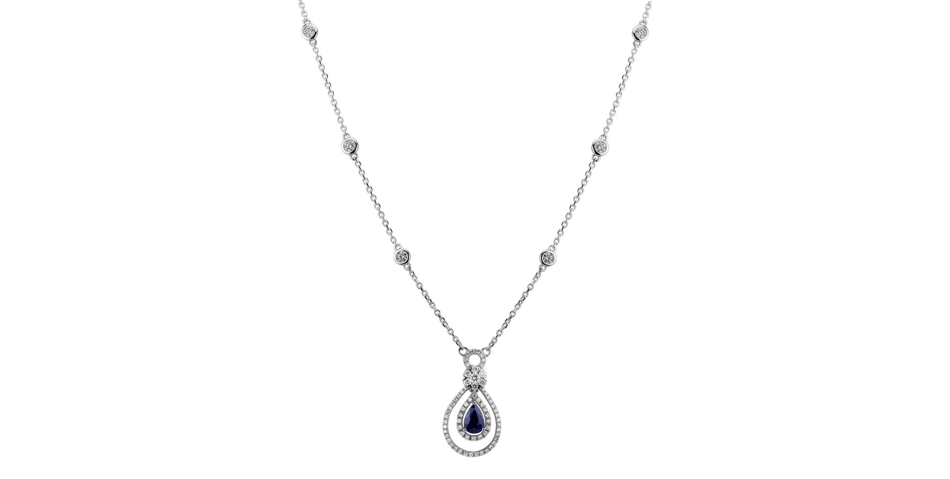 Diamond necklace with Sapphire Shine Desire