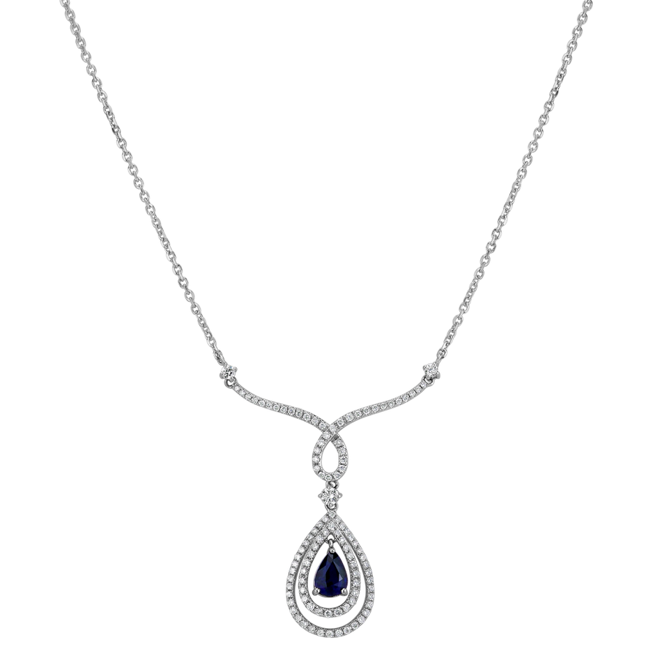 Diamond necklace with Sapphire Shine Opera