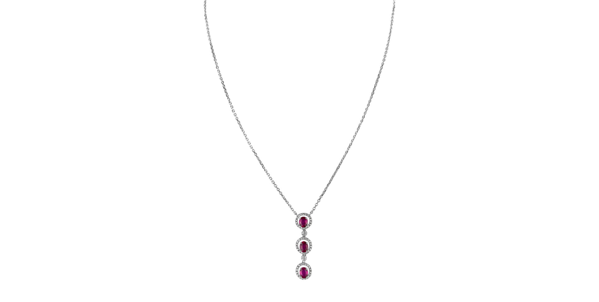 Diamond necklace with Ruby Queen Blanca
