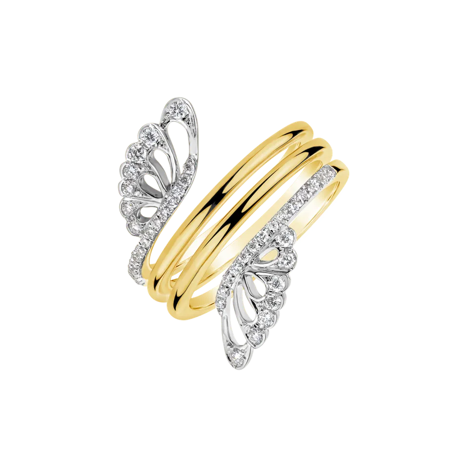 Diamond ring Broken Butterfly