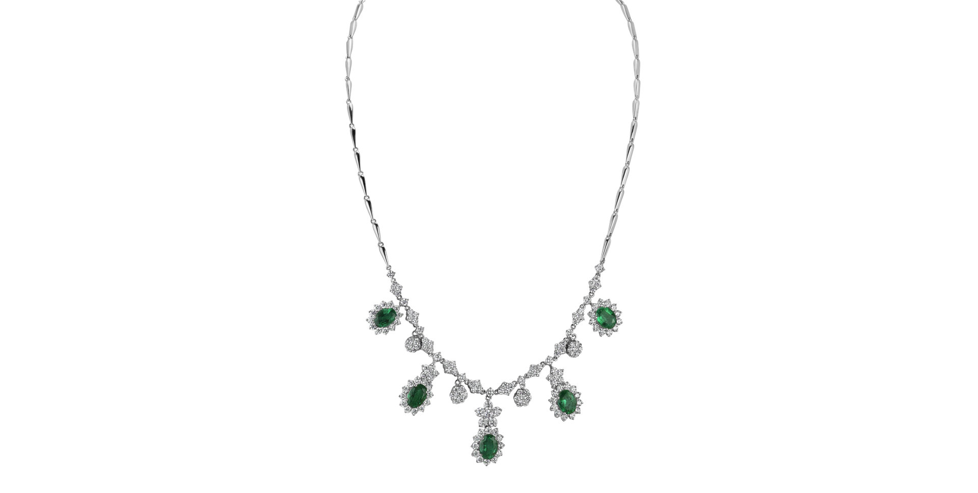 Diamond necklace with Emerald Miracle Highness