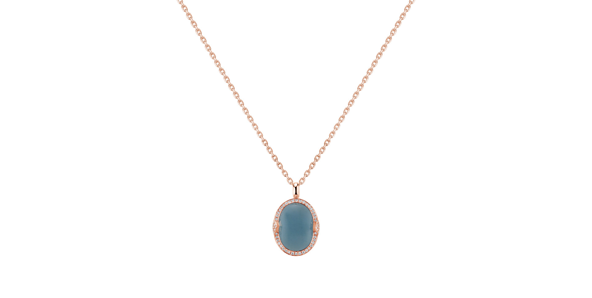 Diamond pendant with Moonstone Finley