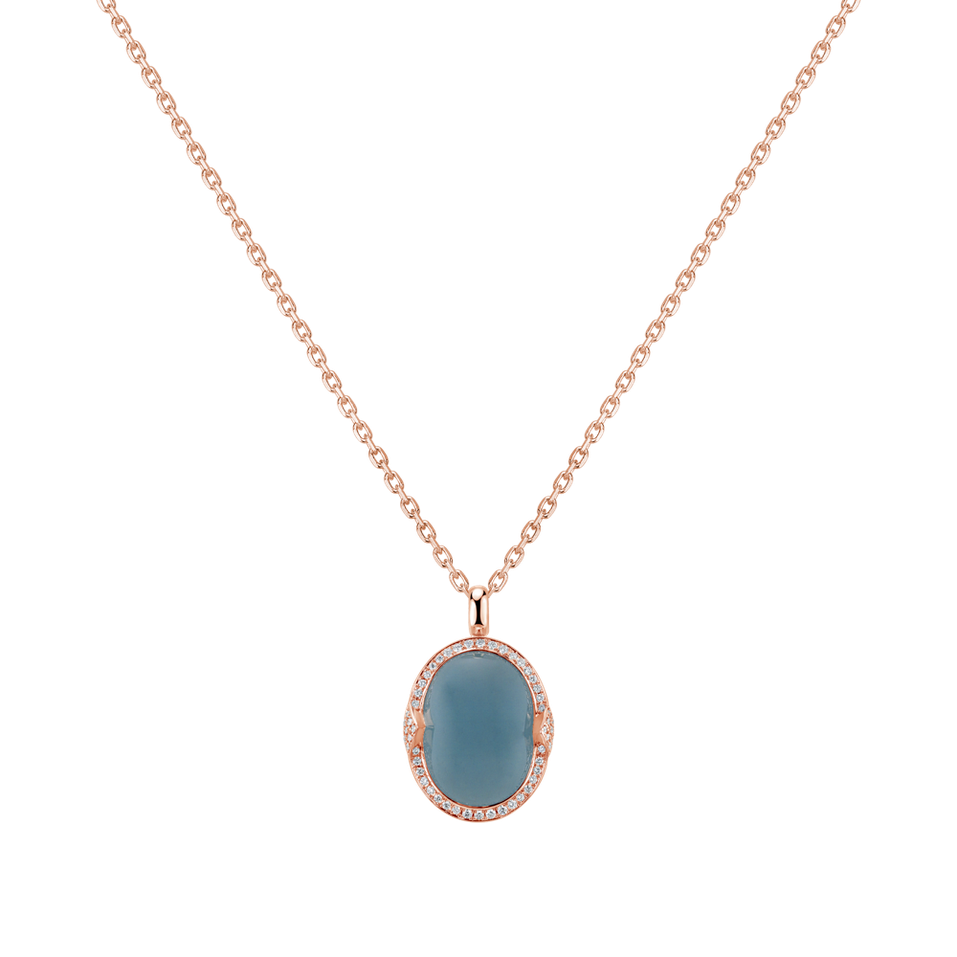 Diamond pendant with Moonstone Finley