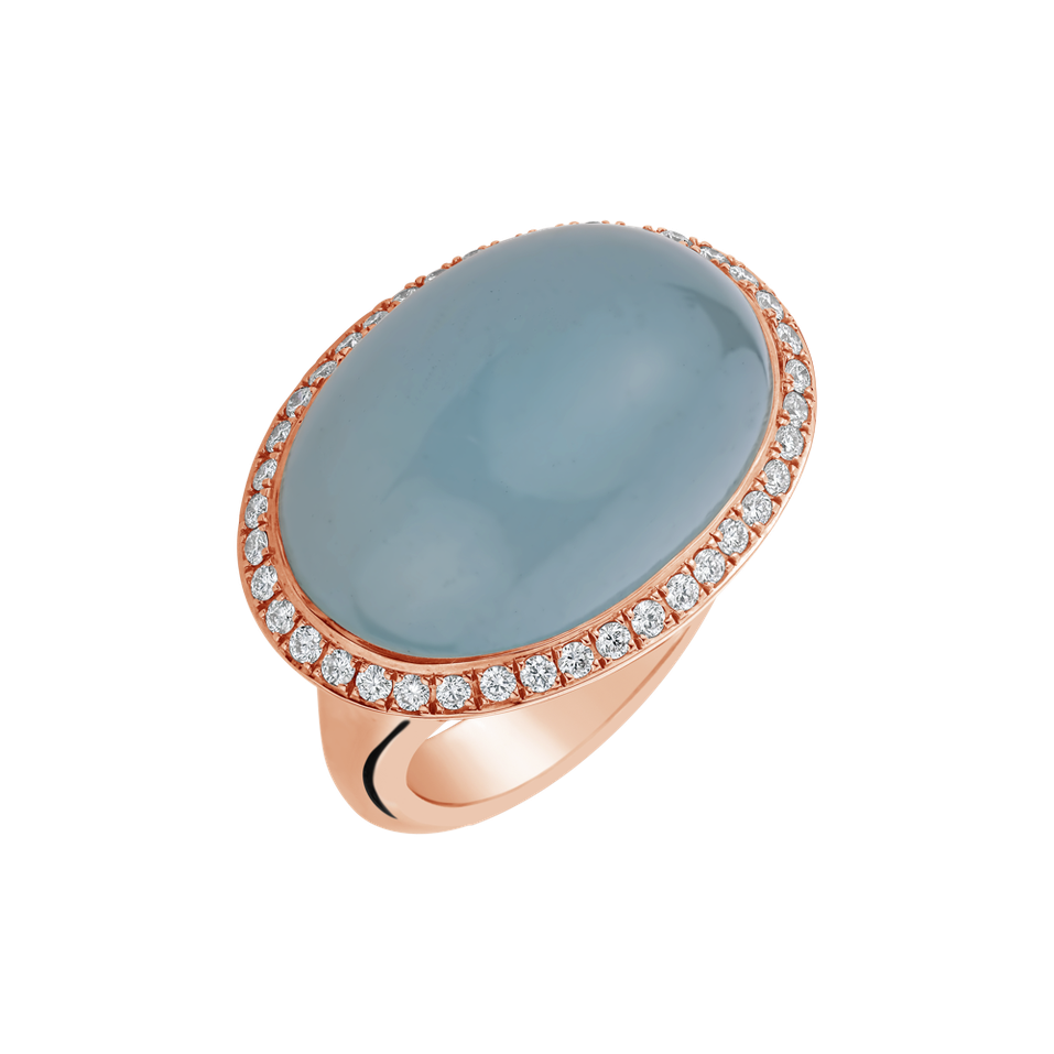 Ring with Moonstone and diamonds Surnaturel