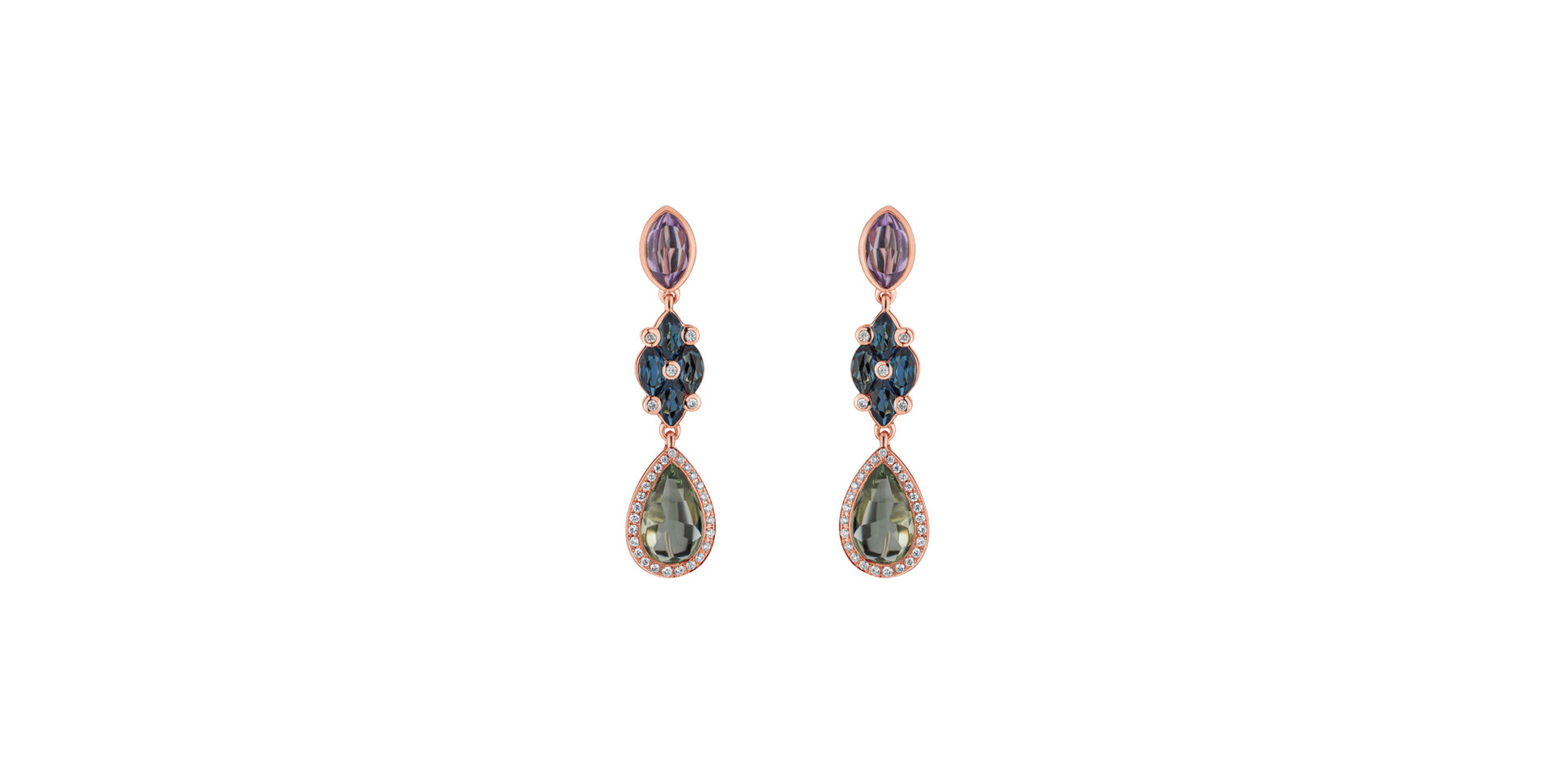 Diamond earrings and gemstones Enchanted Forest