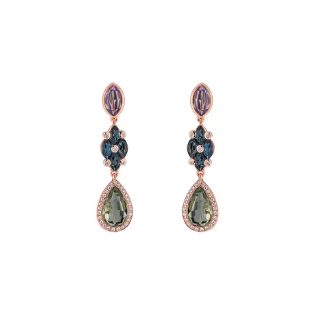 Diamond earrings and gemstones Enchanted Forest