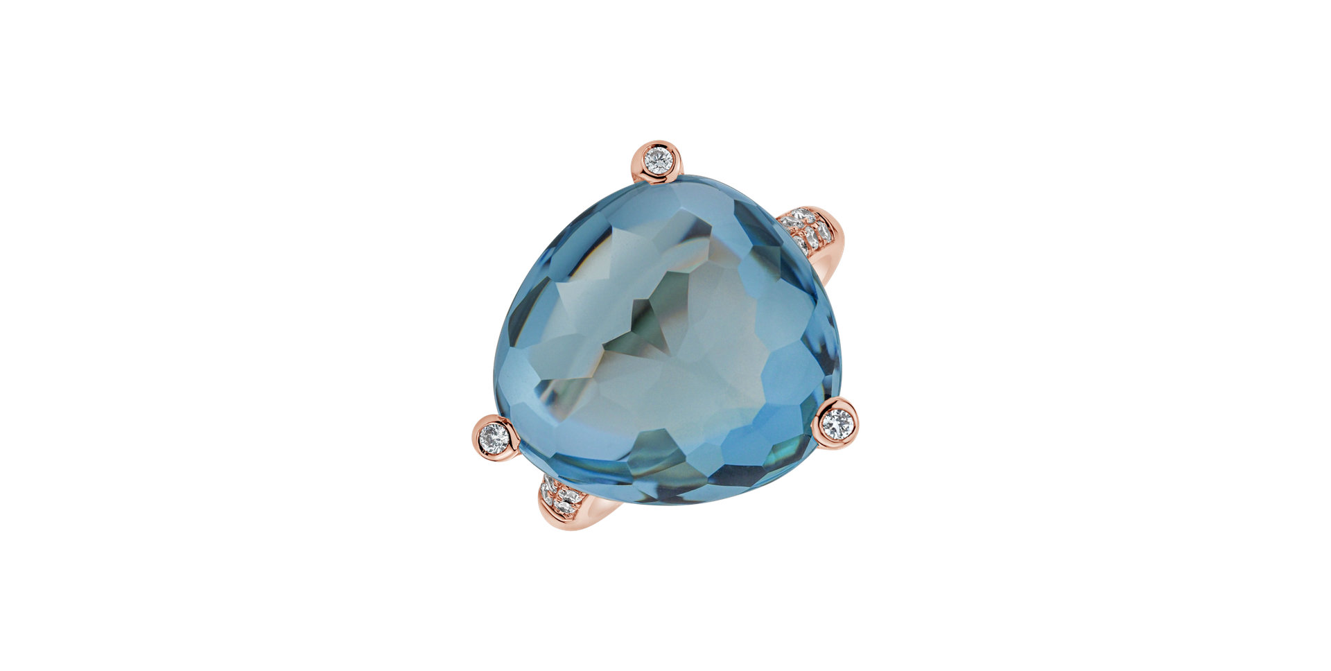 Diamond ring with Topaz Spring Joy