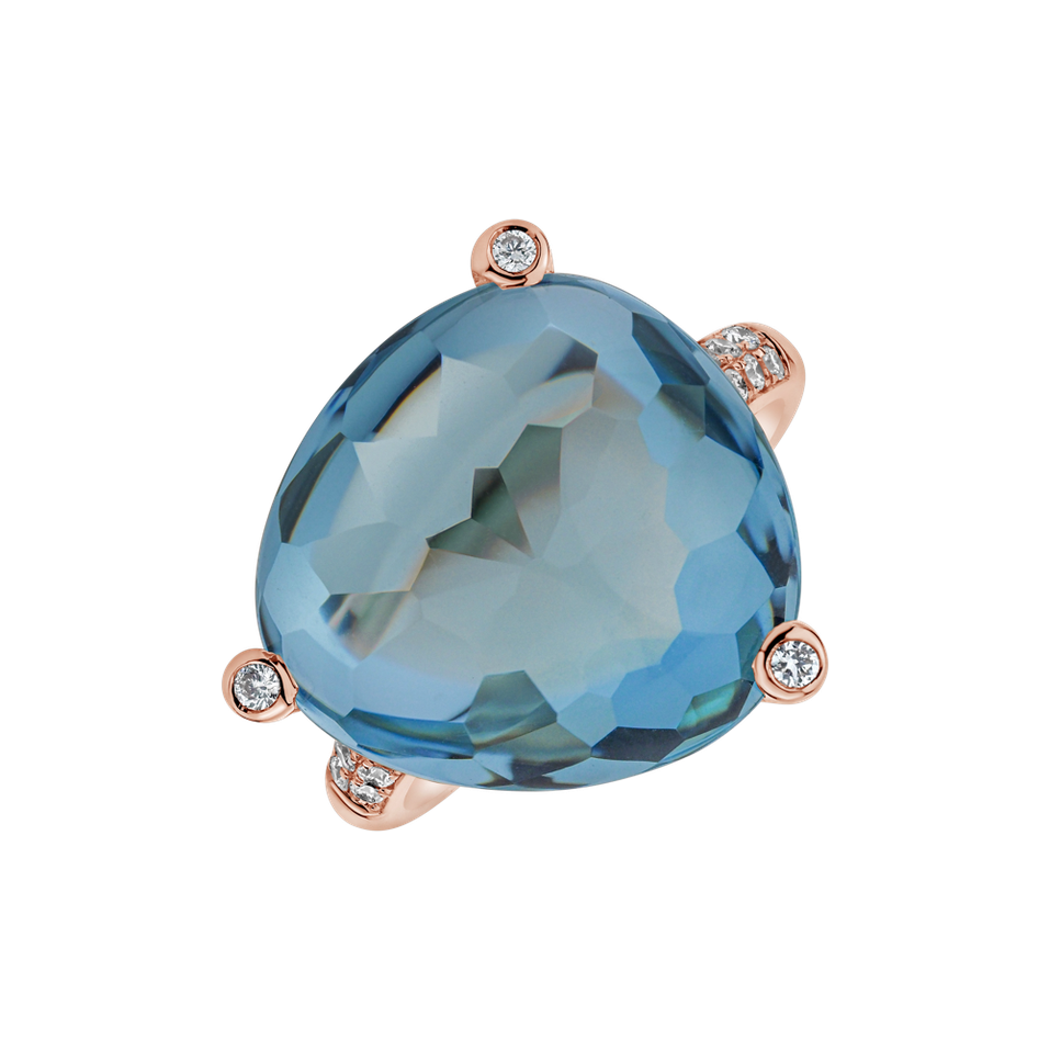 Diamond ring with Topaz Spring Joy