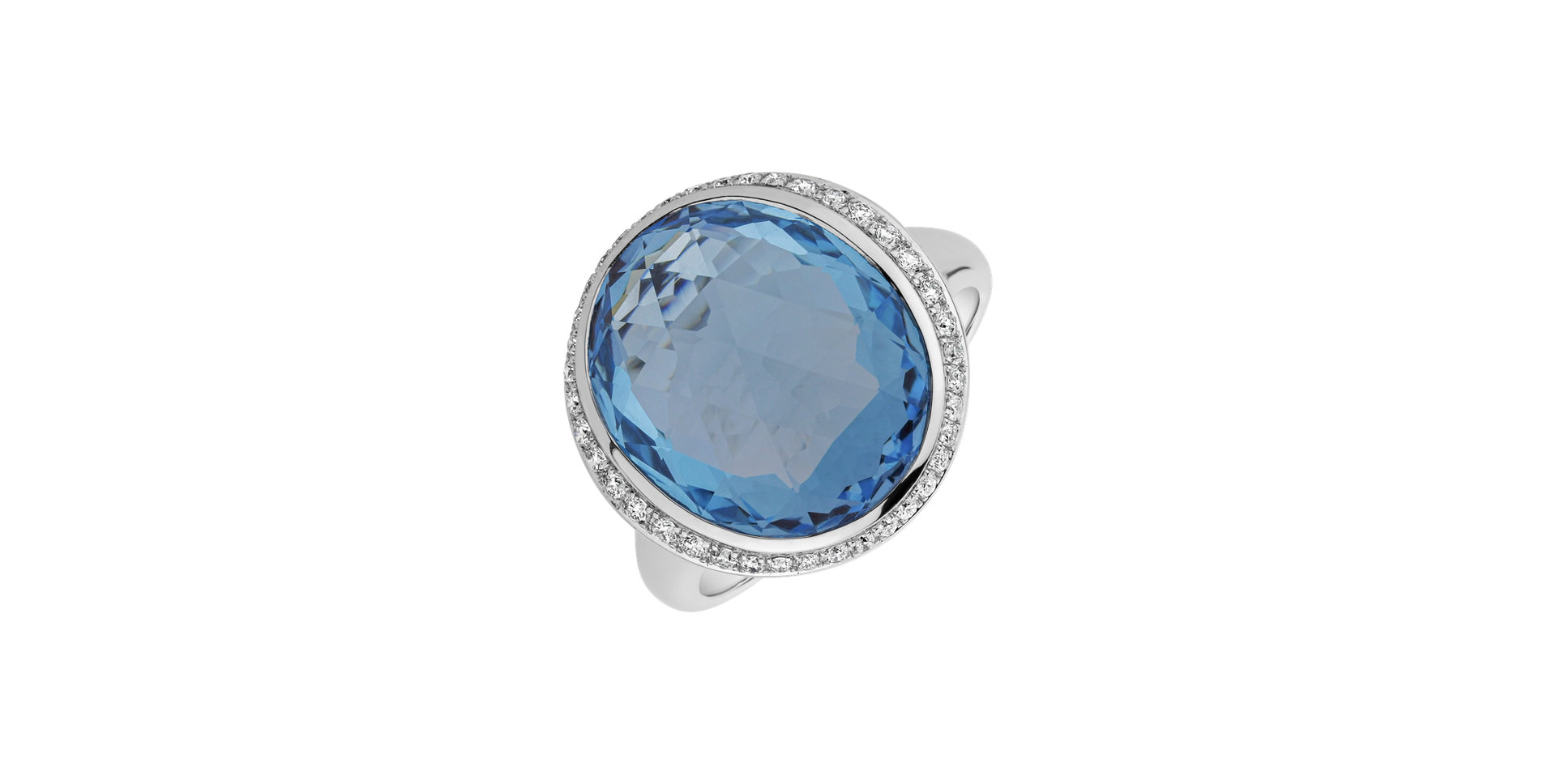 Diamond ring with Topaz Athiopica