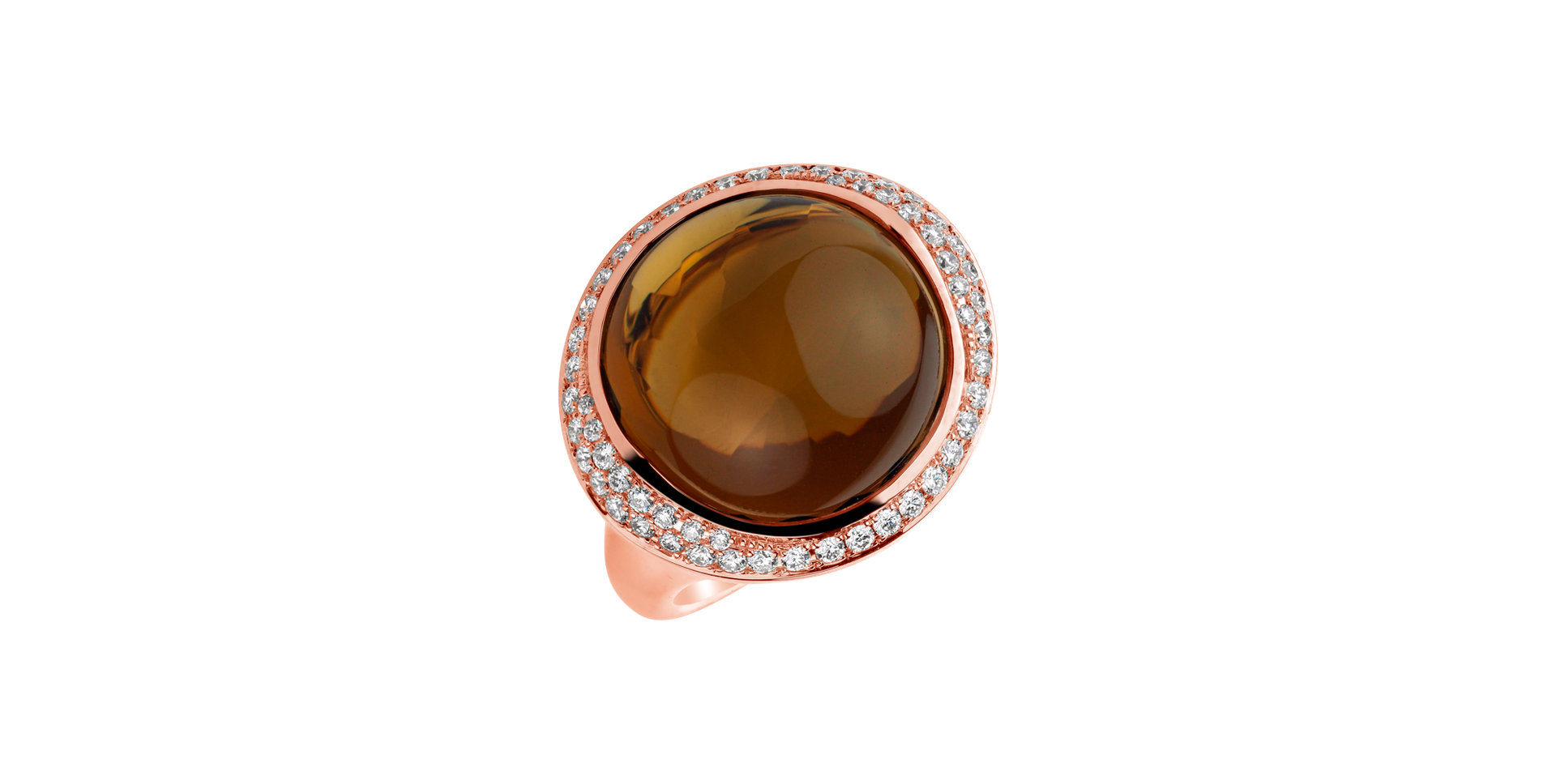 Diamond ring with Quartz Witching Countess