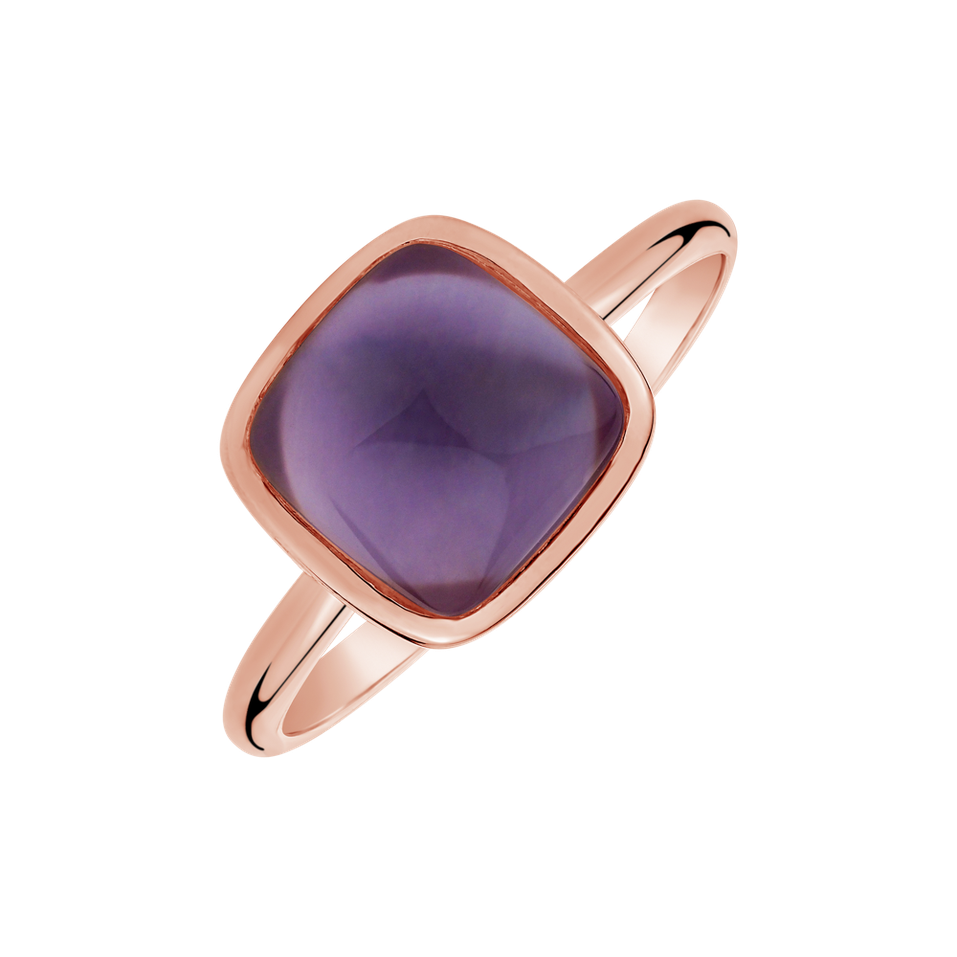 Ring with Amethyst and Mother of Pearl Elowenie