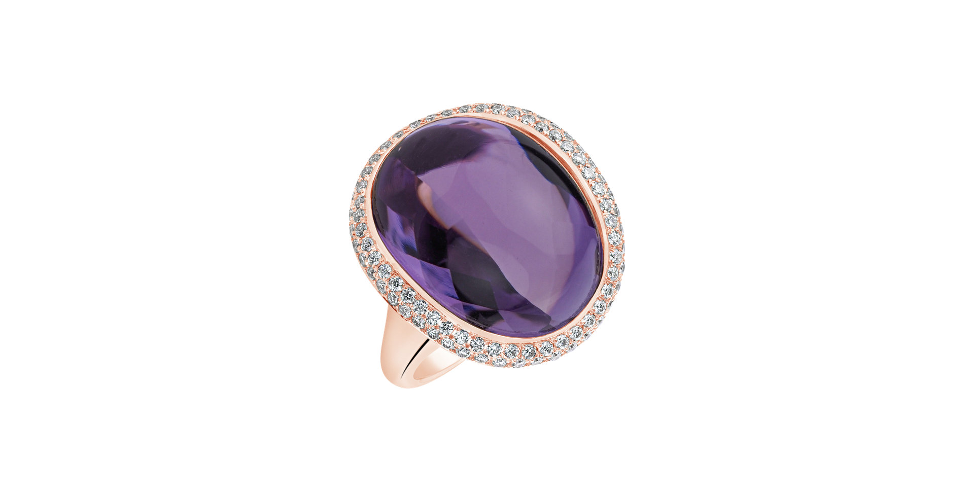 Diamond rings with Amethyst Moonlight Romance