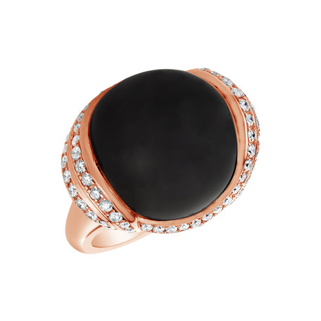 Ring with Moonstone and diamonds Venus Poetry