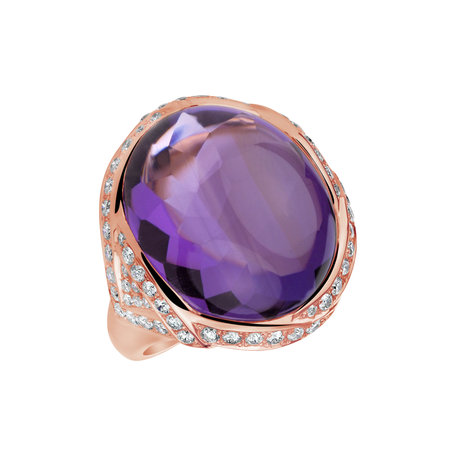 Diamond rings with Amethyst Arabic Jeannie