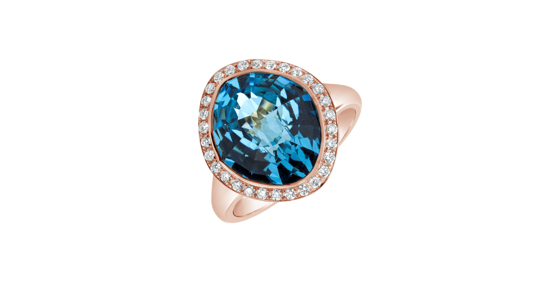 Diamond ring with Topaz Meadow