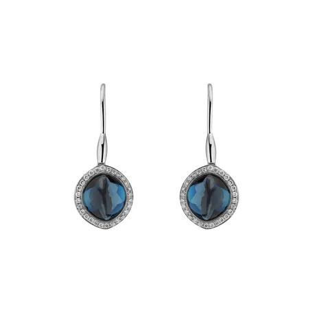 Diamond earrings with Topaz Centauria