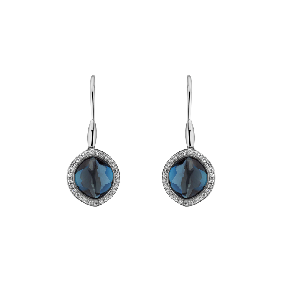 Diamond earrings with Topaz Centauria