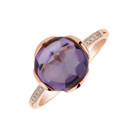 Diamond rings with Amethyst Émeute